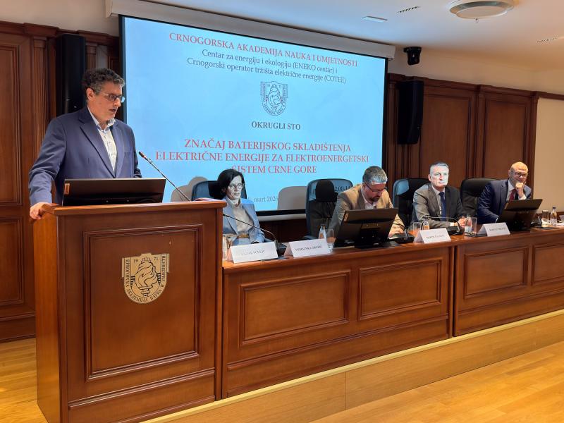  Održan Okrugli sto „Značaj baterijskog skladištenja električne energije za elektroenergetski sistem Crne Gore”