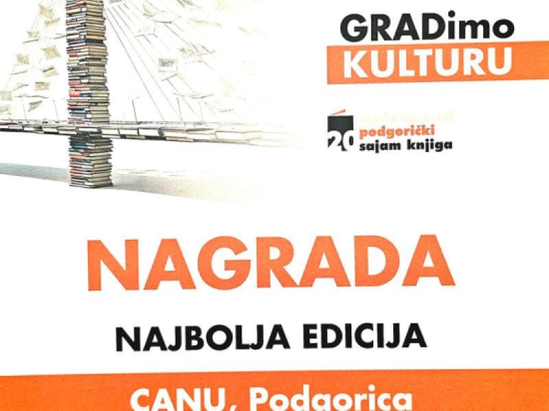 CANU dobitnik Nagrade za najbolju ediciju