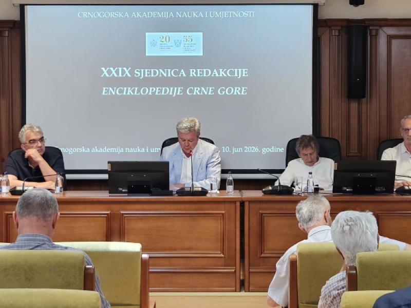 Održana XXIX sjednica Redakcije „Enciklopedije Crne Gore”